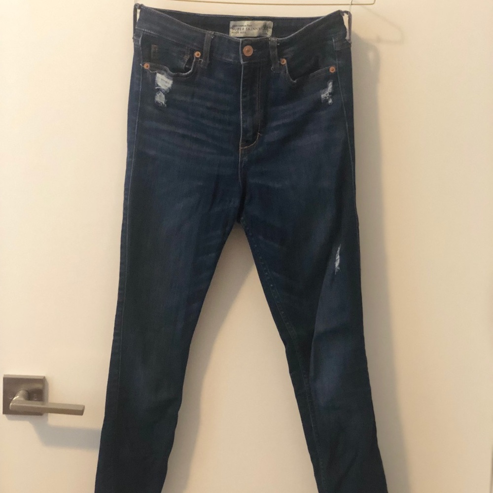 High Rise Ripped Super Skinny Jeans - Picture 2 of 5
